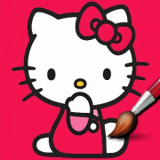 Easy Coloring Kitty