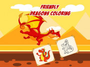 Friendly Dragons Coloring