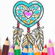 Coloring Book: Heart Dreamcatcher