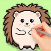 Coloring Book: Cute Hedgehog